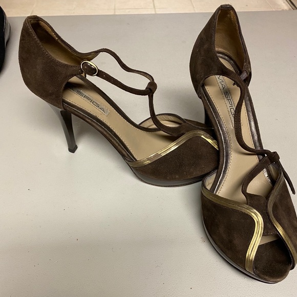 Via Spiga Open Toe Heels - Picture 2 of 6